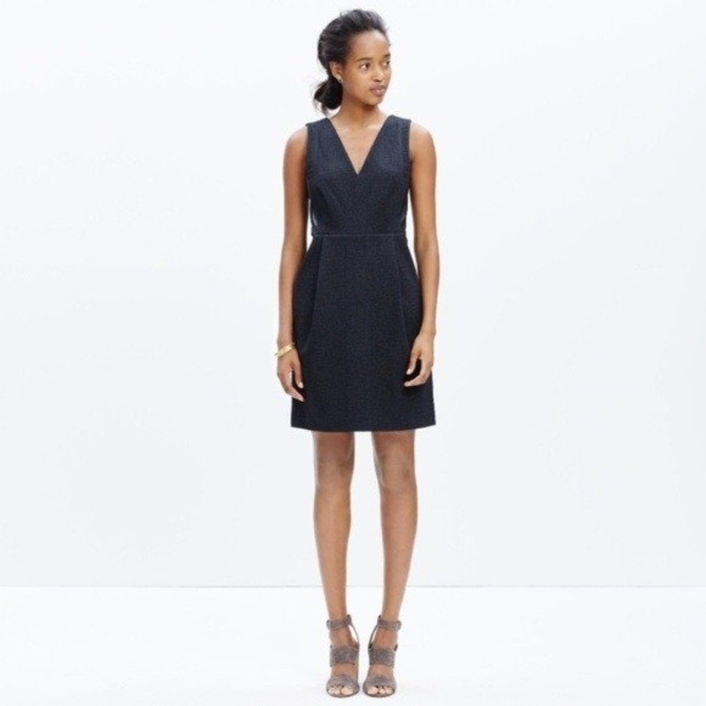 MADEWELL Leather Inset Ponte Dress
